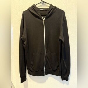 Men's Black Zip-Up Hoodie